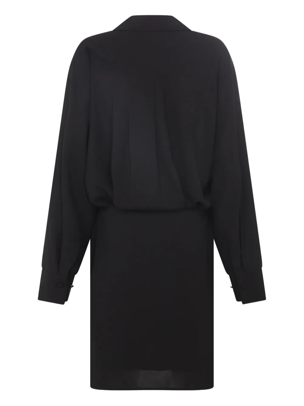 Essentiel Antwerp Twist-front Shirt Dress In Black