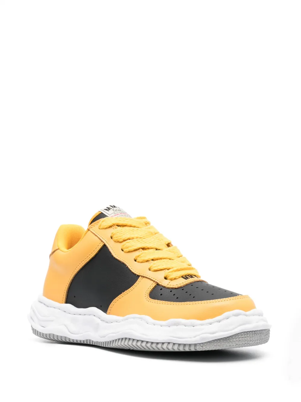 Shop Miharayasuhiro Chunky Low-top Sneakers In Yellow