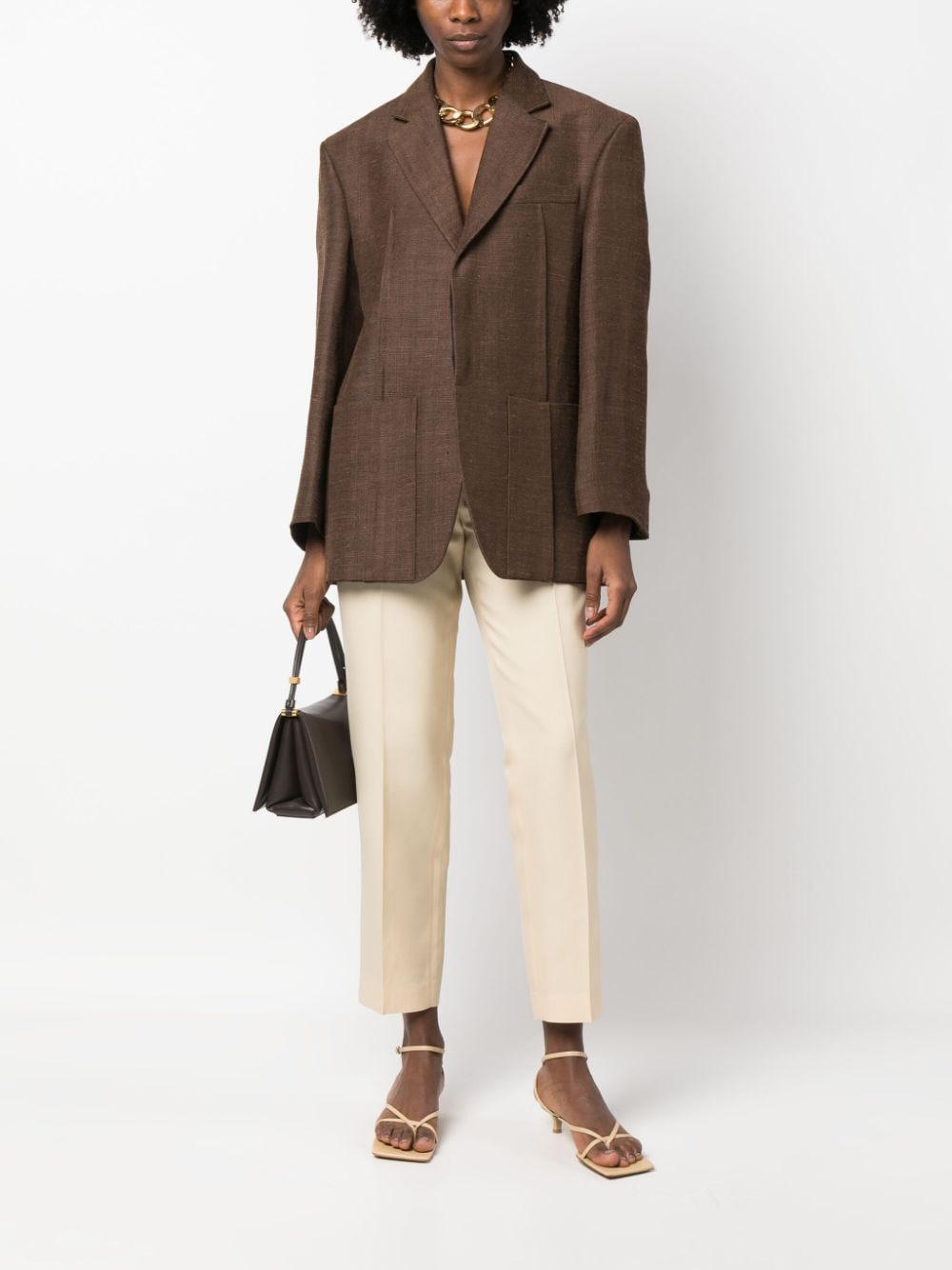 Jil Sander Cropped pantalon - Beige