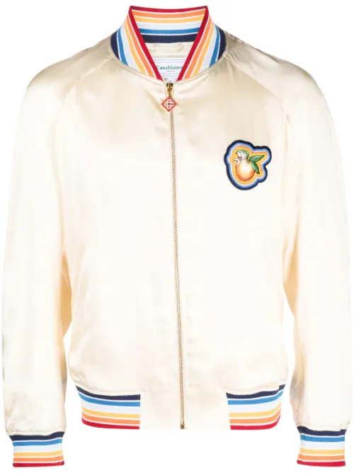 Veste bomber à patch logo - Casablanca - Modalova