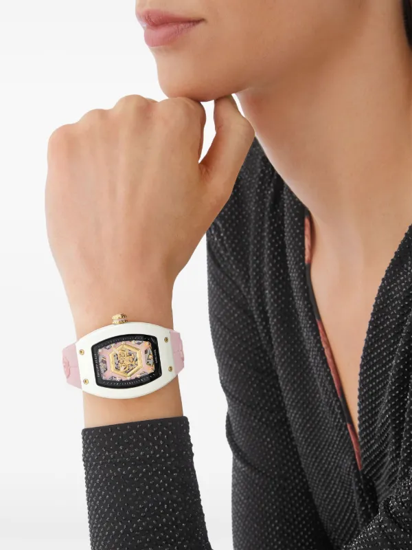 Philipp Plein Cherry Blossom Ice Quee 55mm Watch | Pink | FARFETCH