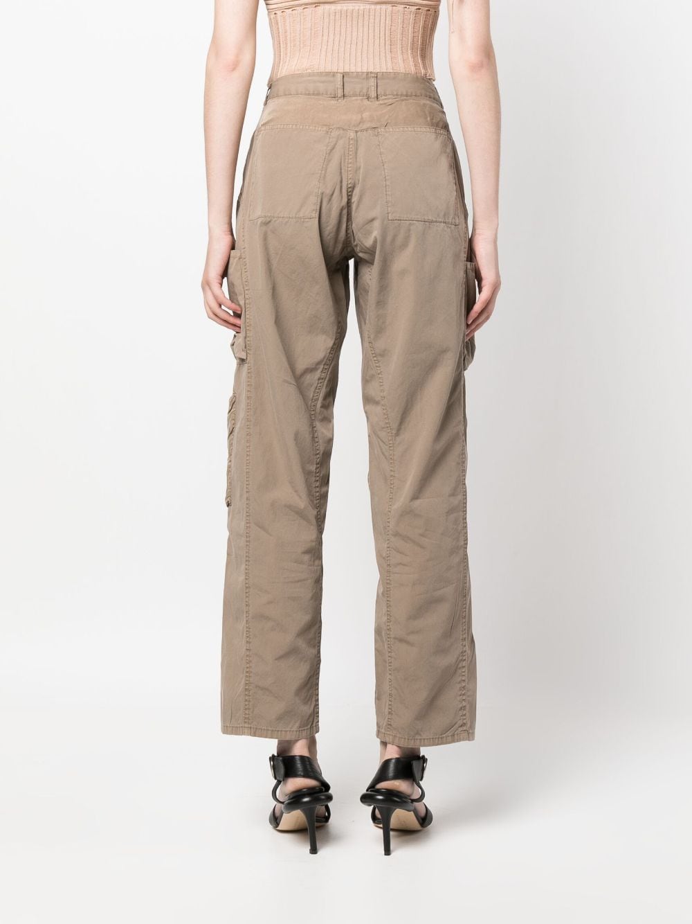 Shop John Elliott Panel-detail Straight-leg Trousers In Brown