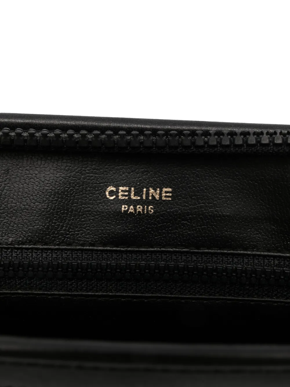 Pre-owned Celine 1990s  Logo-patch Clutch Bag In Black