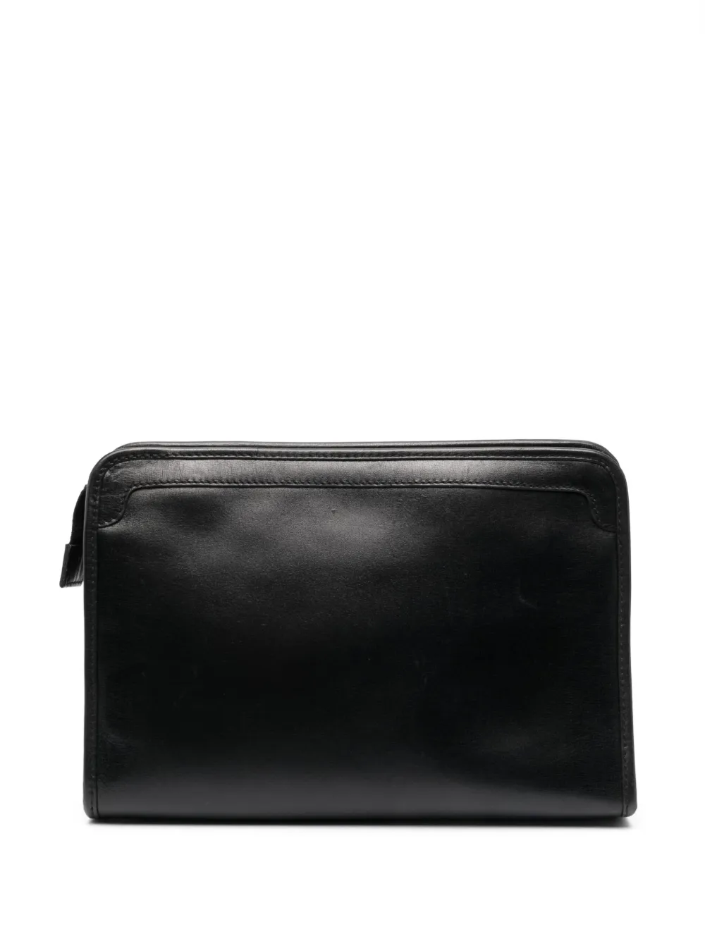 Pre-owned Celine 1990s  Logo-patch Clutch Bag In Black