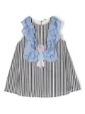 WAUW CAPOW by BANGBANG Chirping striped dress - Black