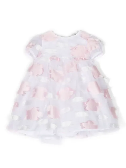 Little Bear floral-embroidered cotton dress