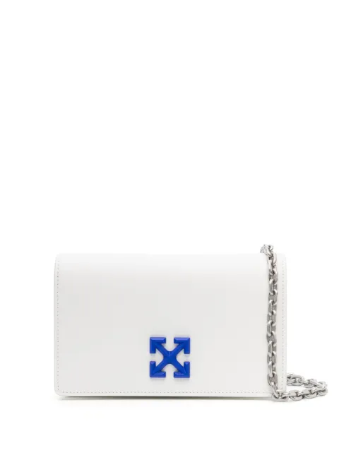 Off-White Schultertasche mit Logo-Schild