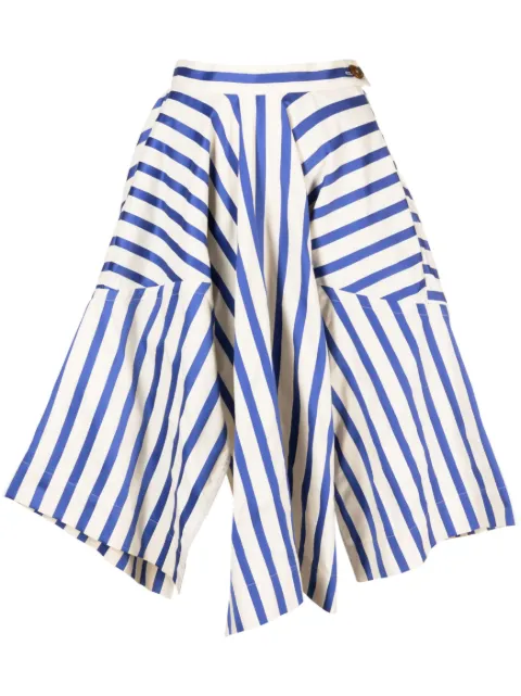 asymmetric striped skirt