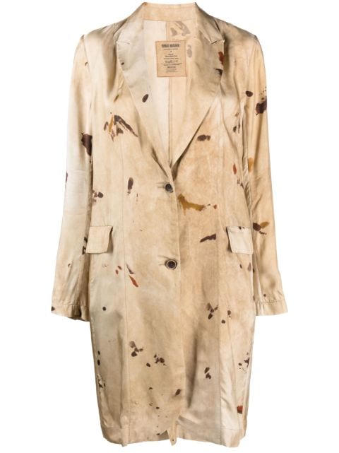 Uma Wang graphic-print long blazer