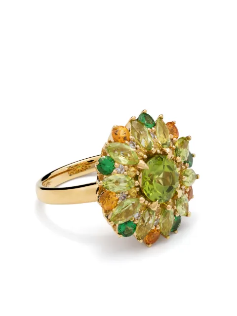 Stefere 18kt yellow gold multi-stone ring