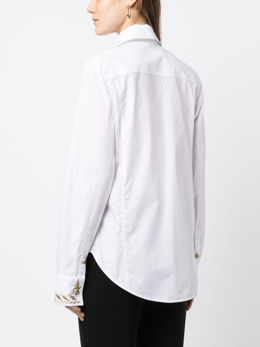 Paco Rabanne metallic-embroidered Cotton Shirt - Farfetch