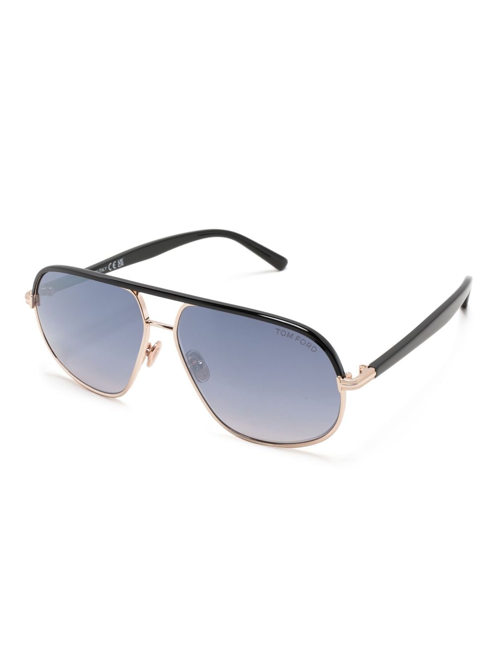 Shop Tom Ford Maxwell Pilot-frame Sunglasses In Black