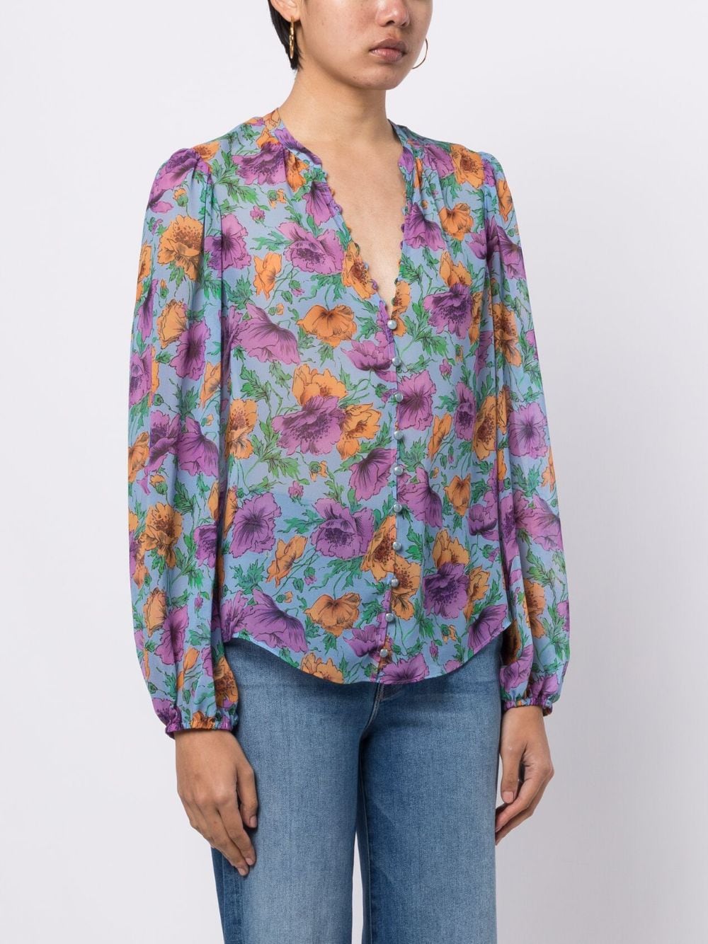 Dice Kayek floral-appliqué Silk Shirt - Farfetch