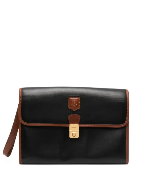 Céline Pre-Owned 1970s pre-owned logo-patch clutch bag