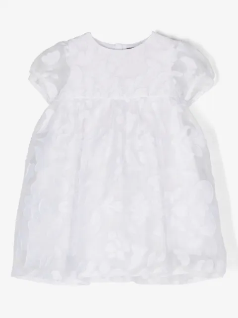 Little Bear Ausgestelltes Kleid mit Blumenstickerei