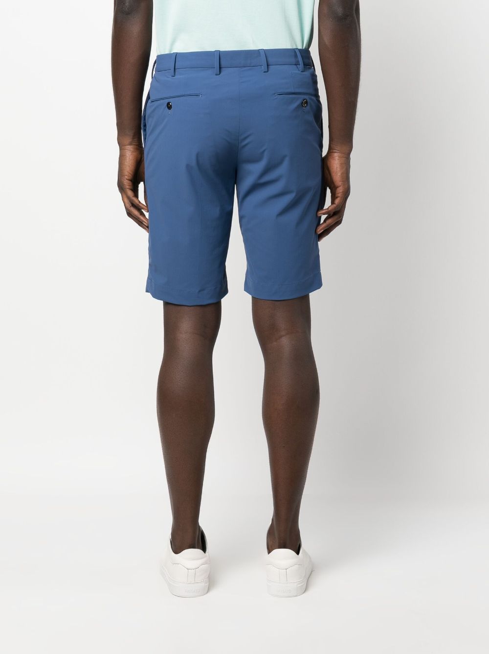 Shop Pt Torino Tailored Stretch Shorts In Blue