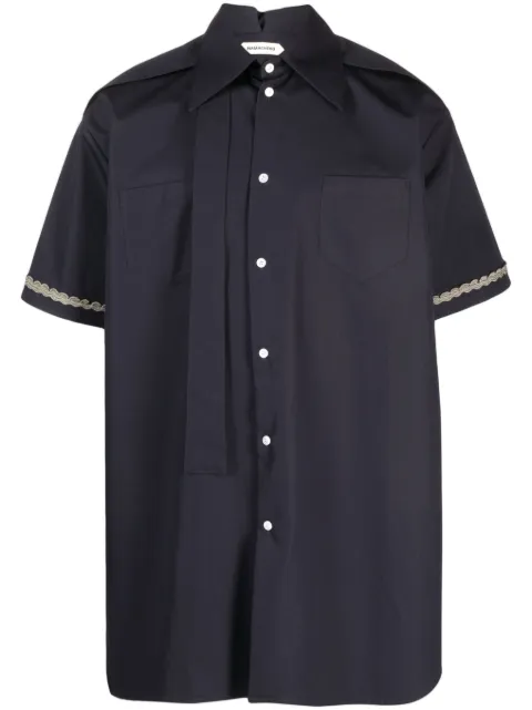 Namacheko appliqué-detail short-sleeve cotton shirt