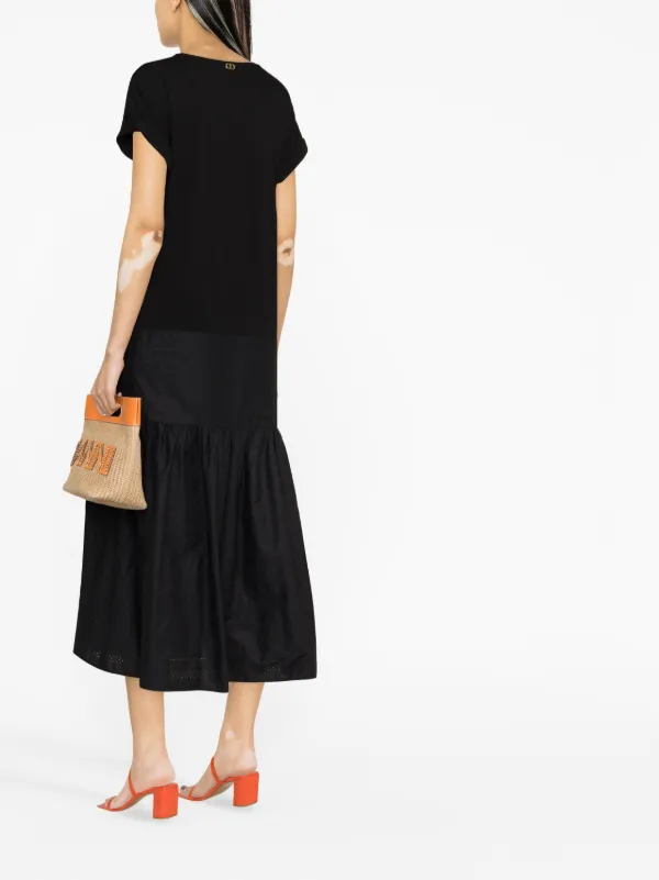 Warehouse tiered outlet t shirt dress