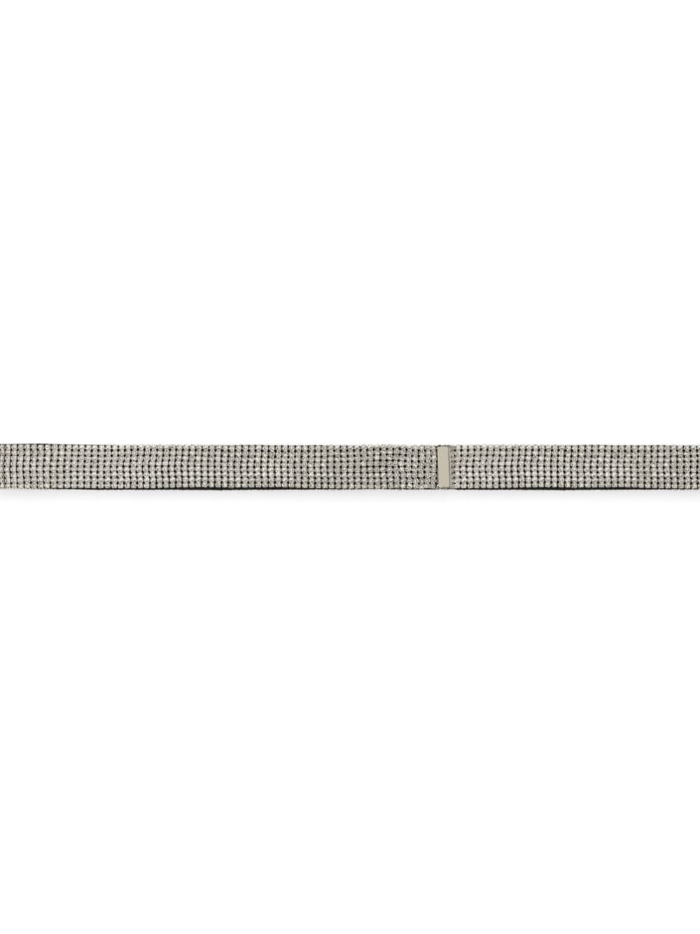 Dolce & Gabbana Crystal-embellished Belt In Silver