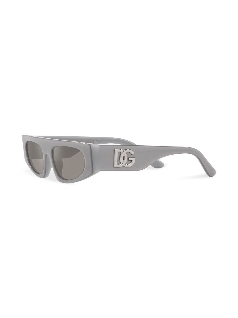Shop Dolce & Gabbana Square-frame Logo-plaque Sunglasses In Grey