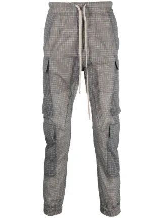 Rick Owens チェック　パンツ Rick Owens チェック ドローストリングパンツ | グレー