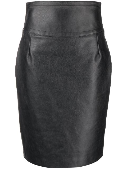 Givenchy buckle-detail leather pencil skirt Women