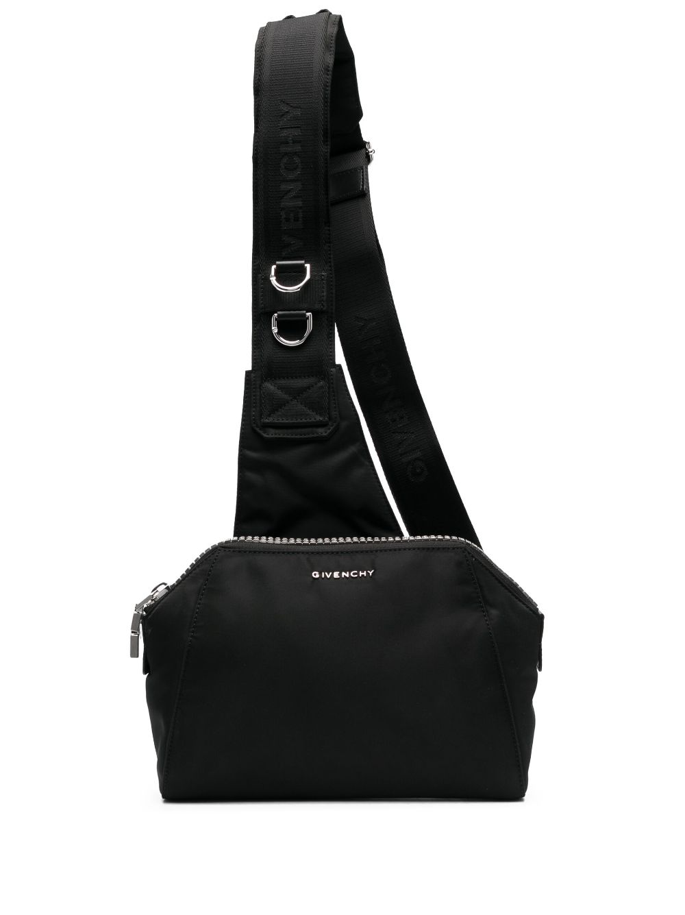 logo zipped crossbody bag