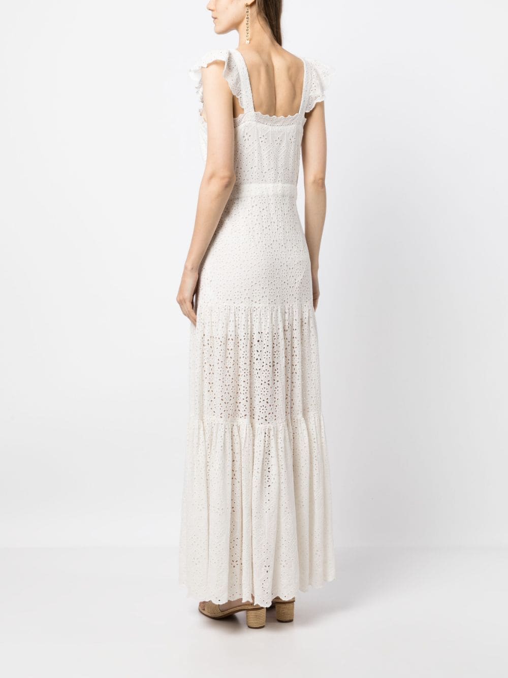 Shop Veronica Beard Broderie-anglaise Maxi Dress In White