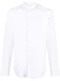 FURSAC collarless long-sleeve cotton shirt - White