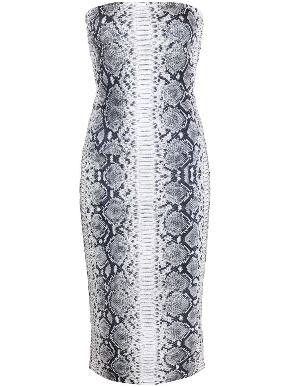 NORMA KAMALI PYTHON-PRINT TUBE DRESS