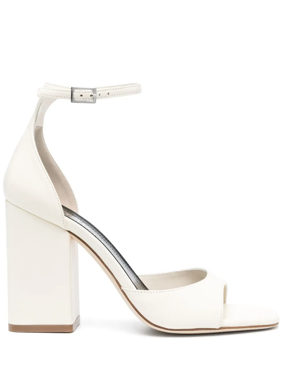 Paris Texas 100mm Fiona Leather High Heel Sandals In White