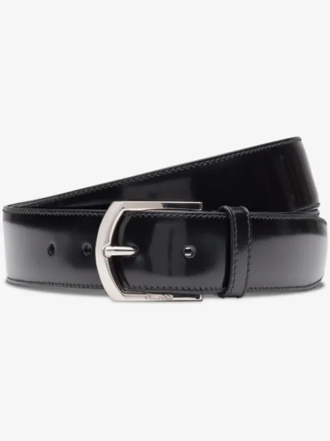 Church's polished buckle-fastening leather belt