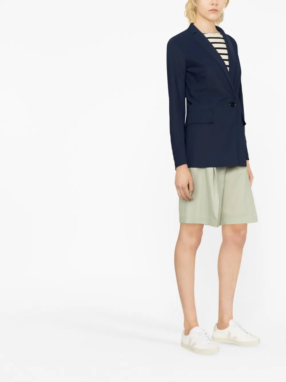 Herno Single-breasted Button-fastening Blazer In Blue