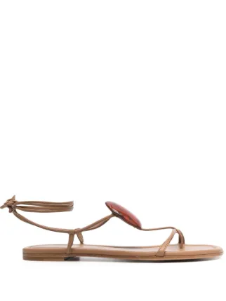 Gianvito rossi best sale leather flip flops