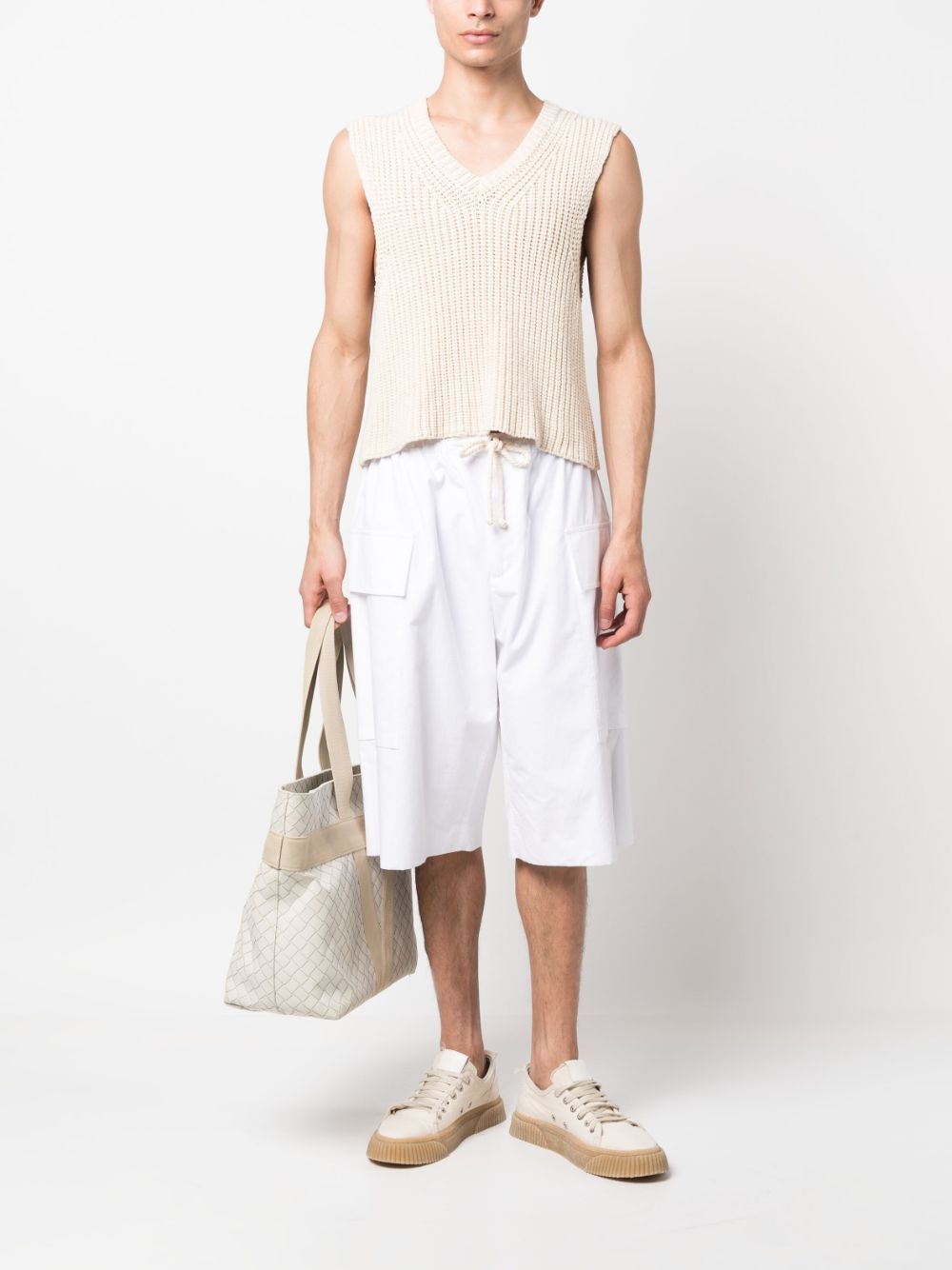 Jil Sander cargo cotton shorts - Wit