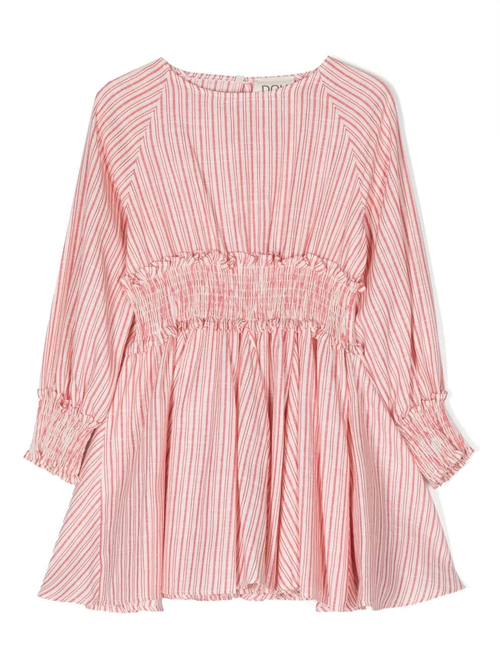Douuod Kids smocked-waist striped dress | Neutrals | Image 1
