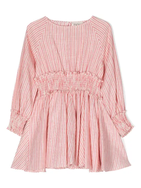 Douuod Kids smocked-waist striped dress