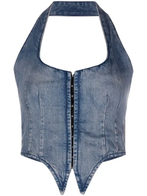 Miaou Dani denim halterneck vest