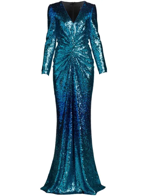 Tadashi Shoji Evona sequin-embellished ombré gown