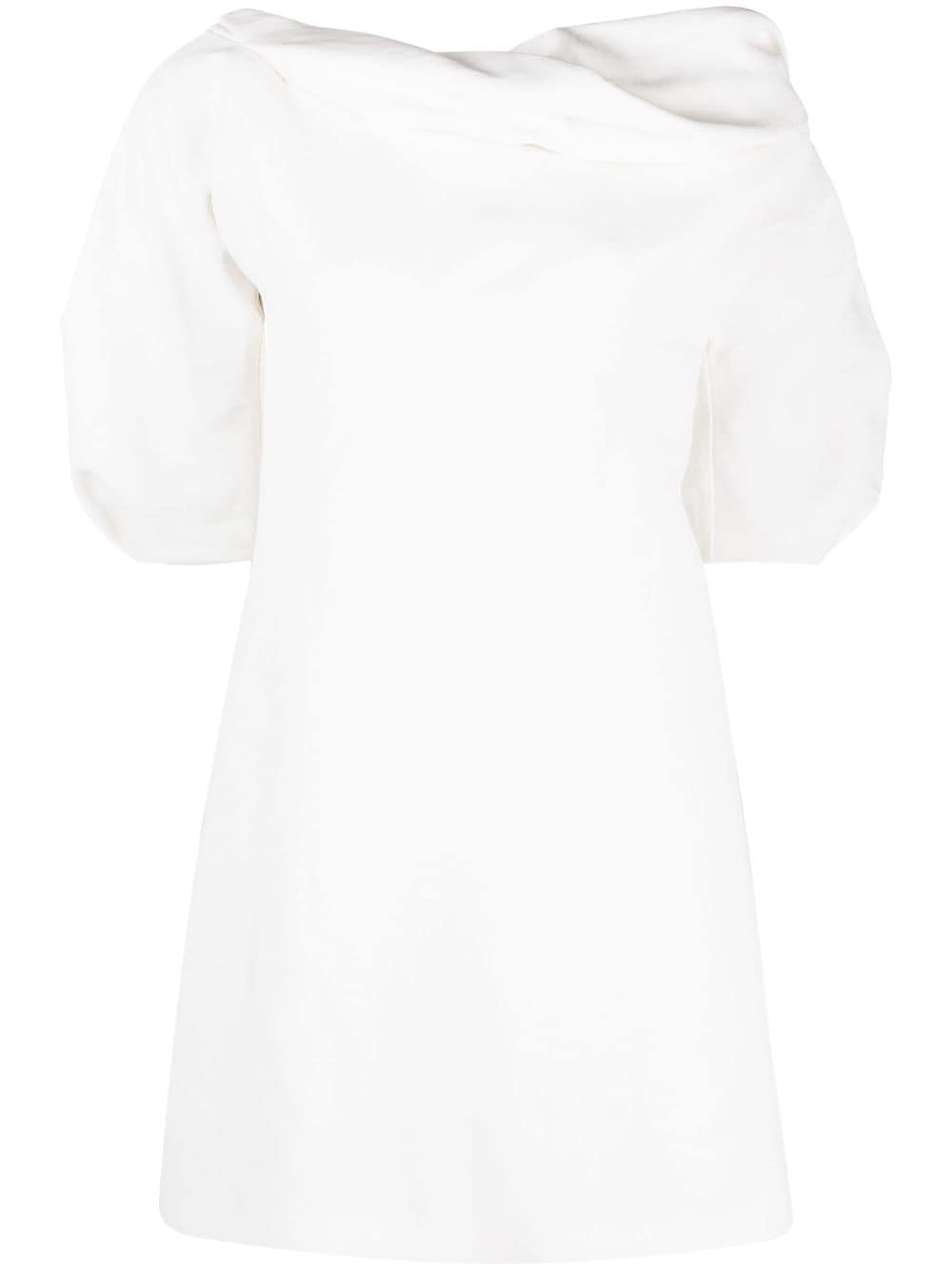 Shop Jil Sander Ruched-detail Short Dress In White