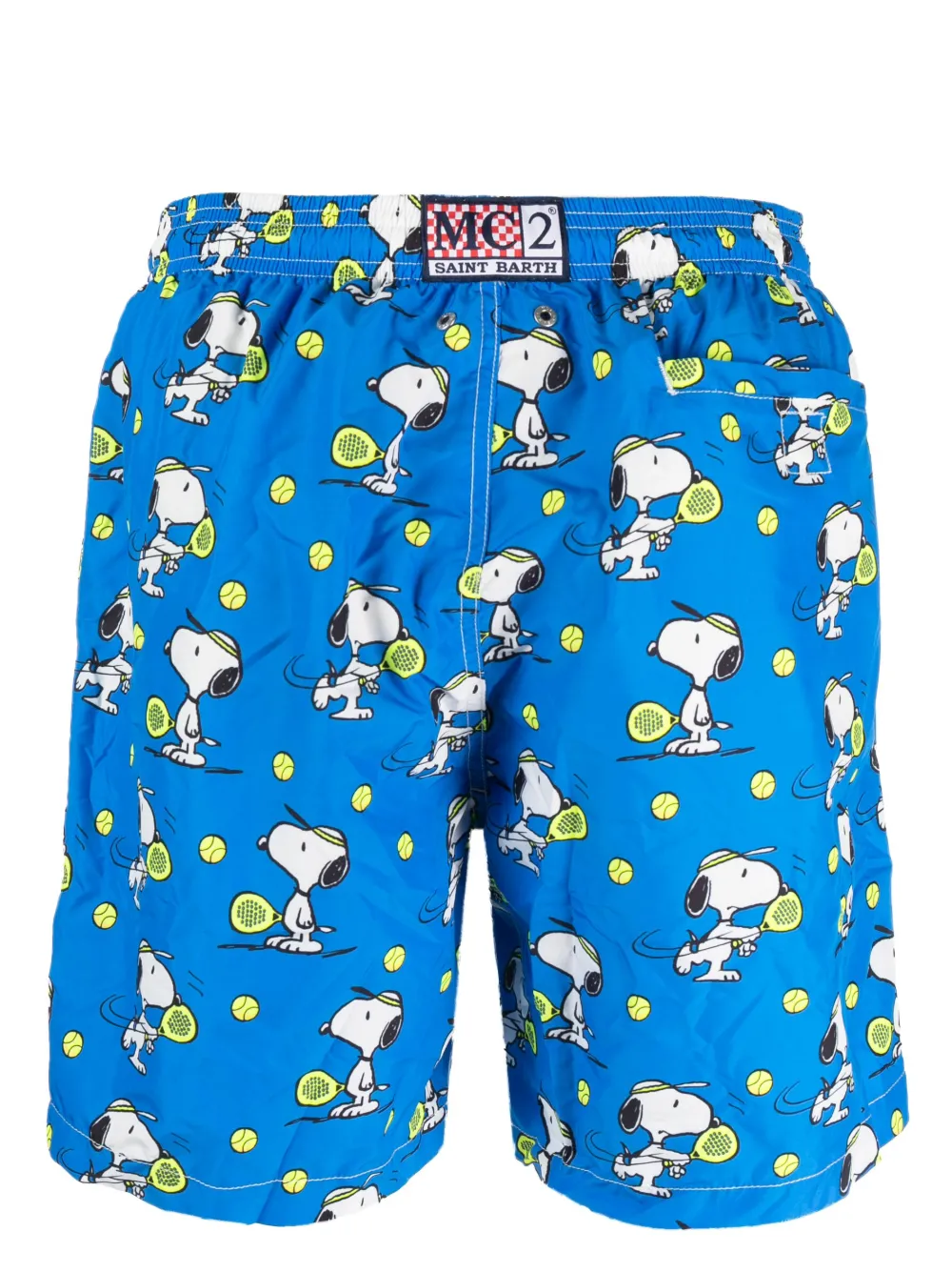 MC2 Saint Barth shark-print drawstring swim shorts - Blauw