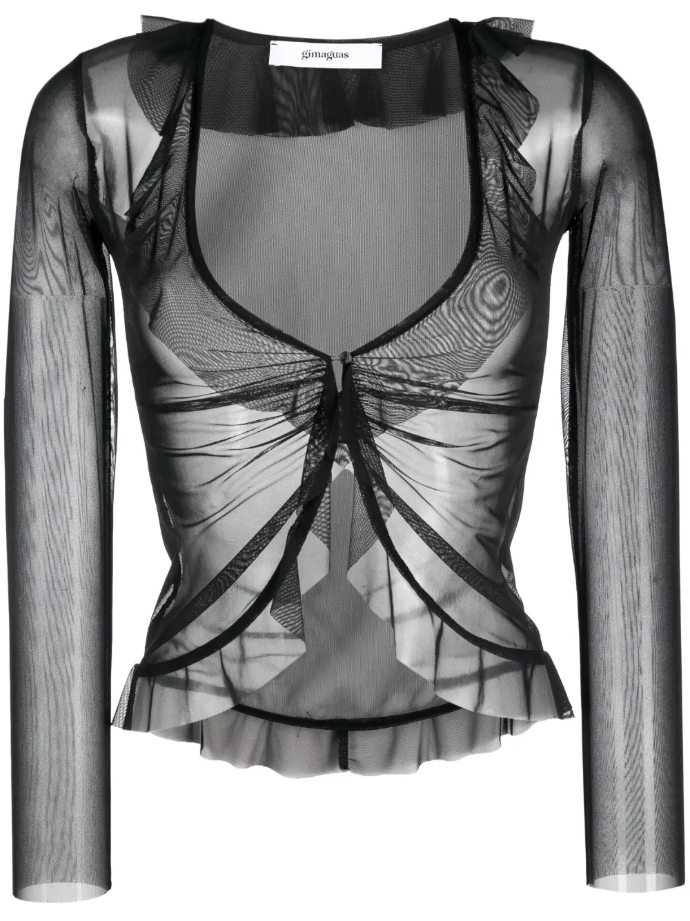 GIMAGUAS RUFFLED SHEER-COVERAGE TOP