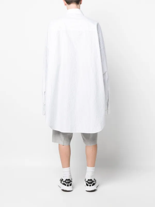 MM6 Maison Margiela numbers-motif long-line Shirt | White