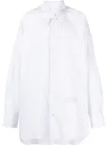 MM6 Maison Margiela numbers-motif long-line shirt - White