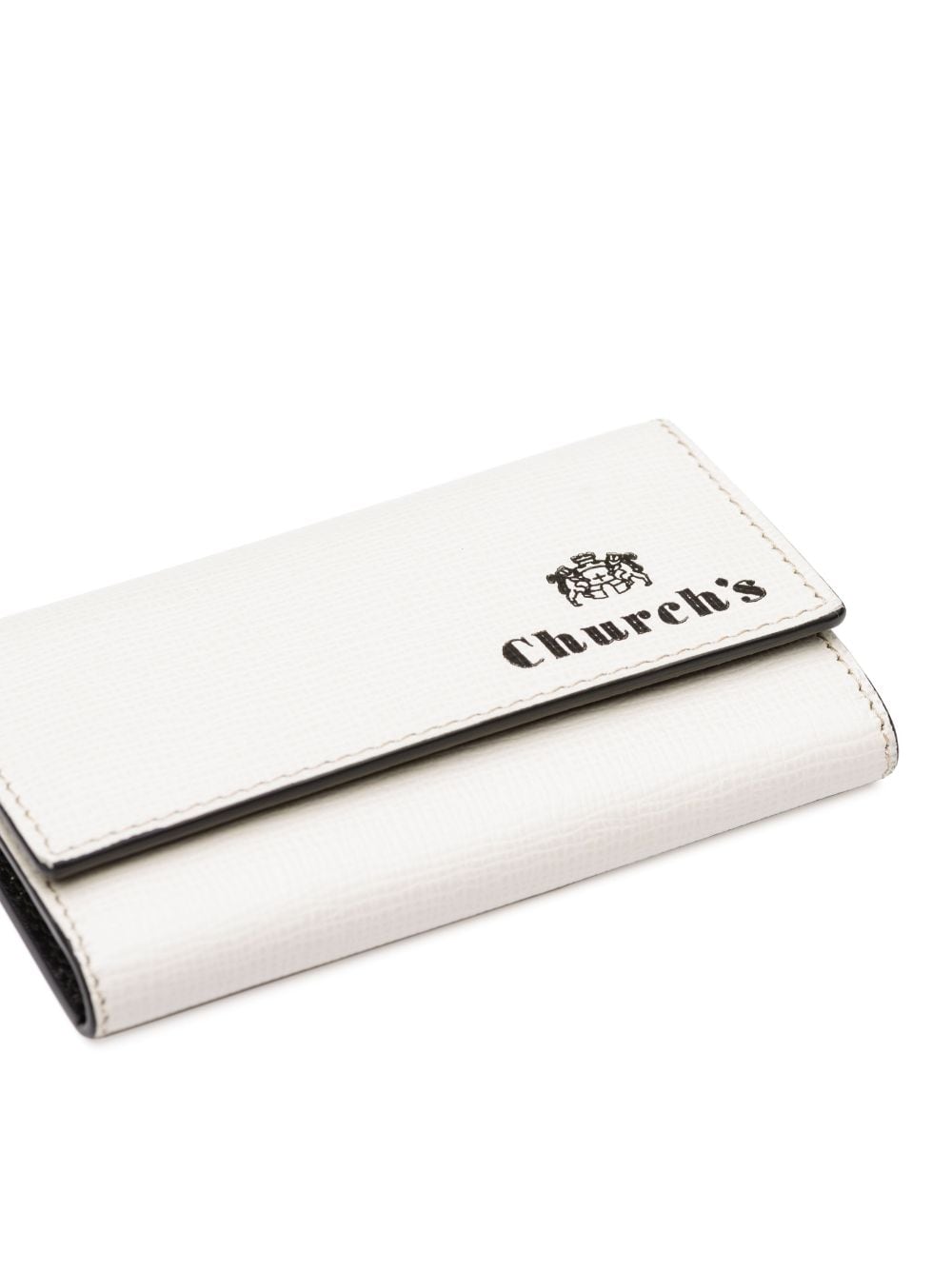 Shop Church's St James Tri-fold Leather Key Holder In White