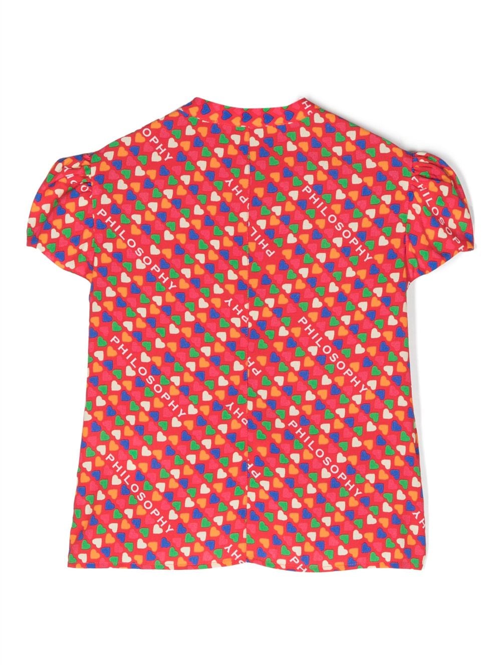 Philosophy Di Lorenzo Serafini Kids T-shirt met hartprint - Rood