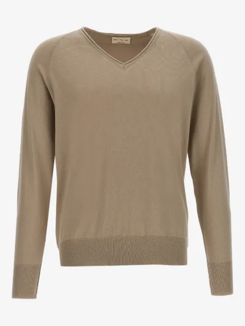 Ma'ry'ya V-neck raglan-sleeve sweater