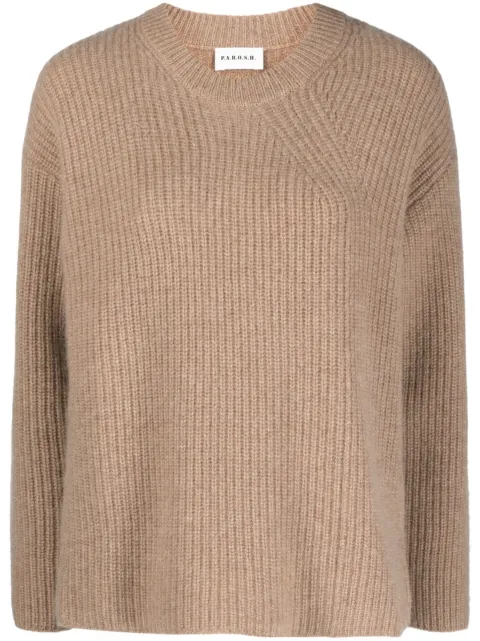 P.A.R.O.S.H. sudadera de cachemira tejida de canalé