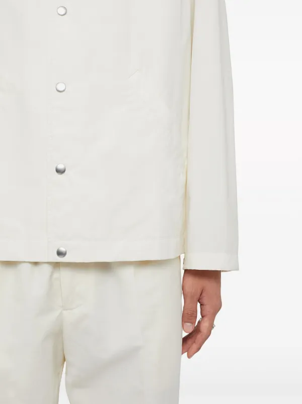 【美品】 JIL SANDER 20AW カバーオール/シャツジャケット Jil Sander ジップアップ シャツジャケット | ブルー | FARFETCH JP