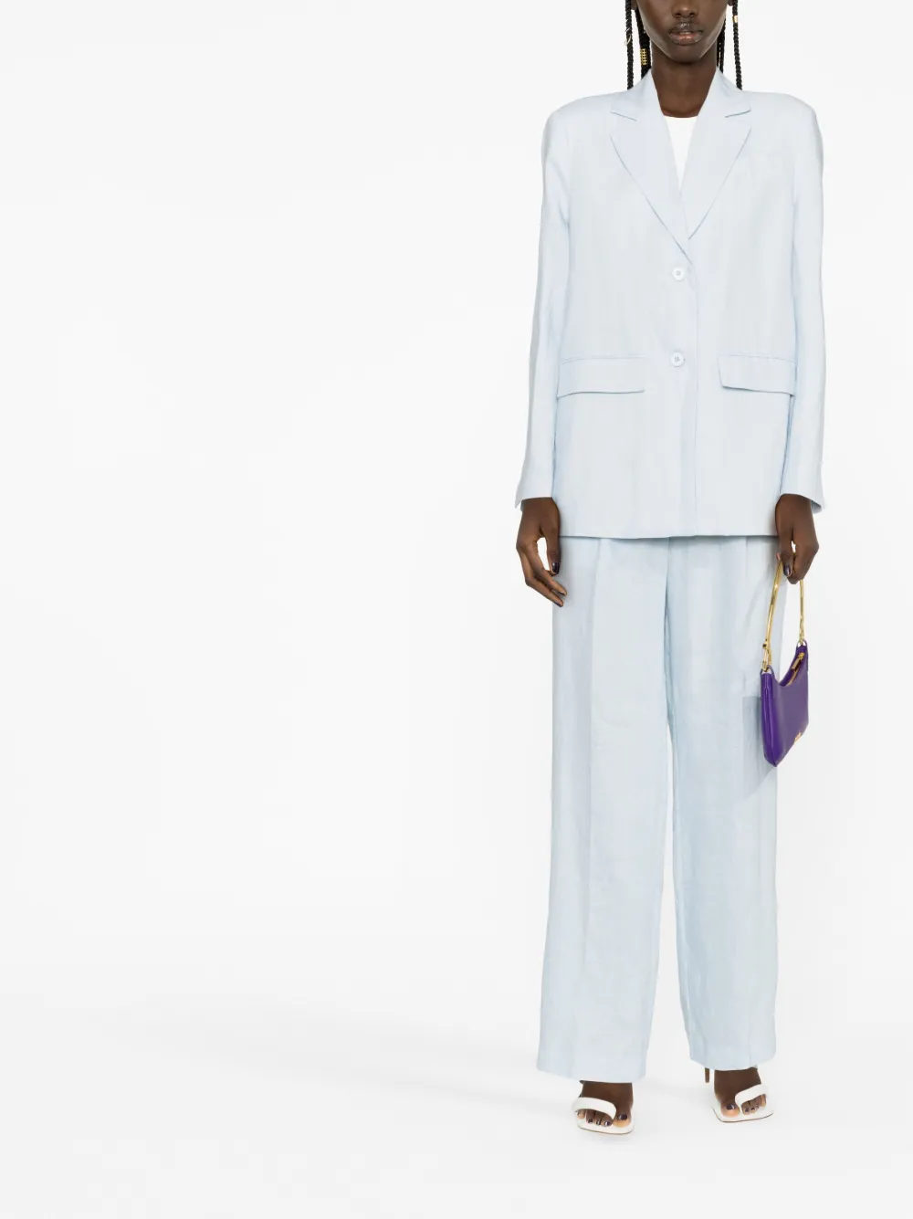 REMAIN Blazer met enkele rij knopen - Blauw